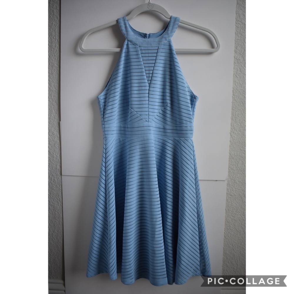 Altar'd State Light Blue High Neck Dress